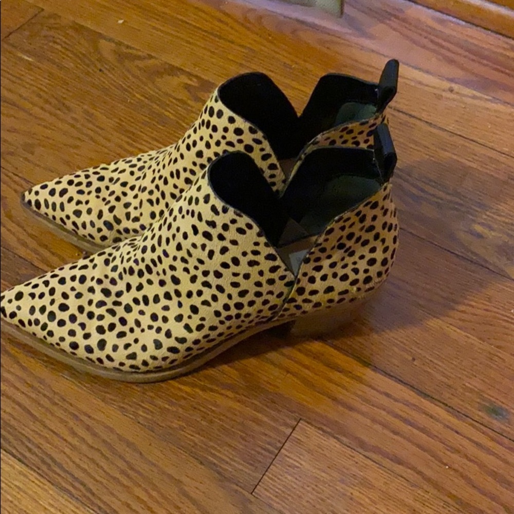 Leopard print booties
